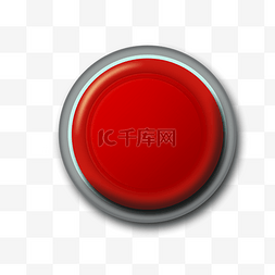 圆形红色按钮图片_立体仿真红色按钮
