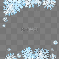 花边框底纹图片_圣诞圣诞节冬季冬天大雪下雪雪花