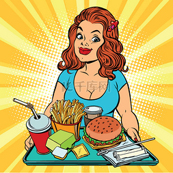 膳食脂肪图片_生活方式的年轻女子和中餐厅午餐