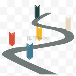 ppt素材时间轴图片_道路商务时间轴进程