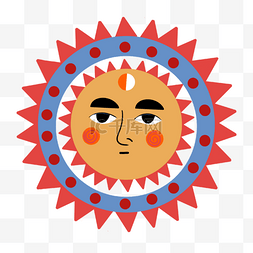 太阳抽象人脸