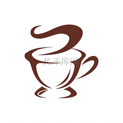 咖啡杯里的咖啡图片_热气腾腾的杯子里的可可热饮孤立