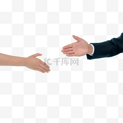 手势商务人物伸手握手