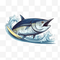 活鱼鲜鱼图片_卡通手绘水产海鲜鱼