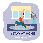 呆在家里做运动。