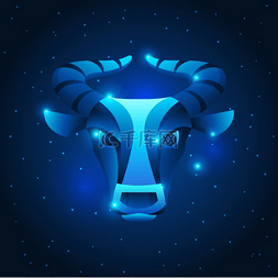 金牛管业标志图片_金牛座的星座蓝色的星座符号风格