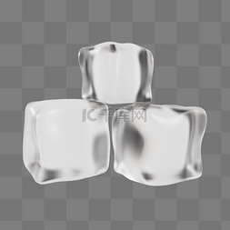3d透明方块图片_3DC4D立体冰块