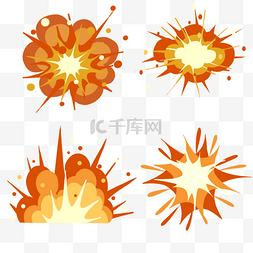 火光爆炸图片_卡通爆炸火焰光效