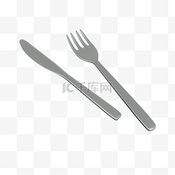 纯钛刀叉勺图片_3DC4D立体西餐刀叉