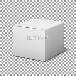 四个角度图片_空的白色盒子。