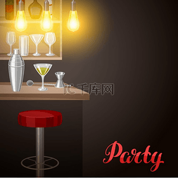 酒吧招聘创意海报图片_酒吧或夜总会的吧台。
