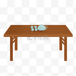 中式家具中式家具图片_中式家具茶几桌子上的茶具