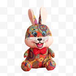 兔子元旦图片_喜庆兔年兔子玩偶