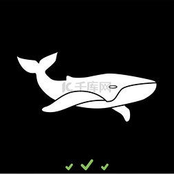 生活是海洋图片_鲸鱼是白色图标.. 鲸鱼是白色图标