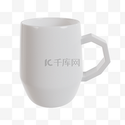 白杯子样机图片_3DC4D立体杯子水杯