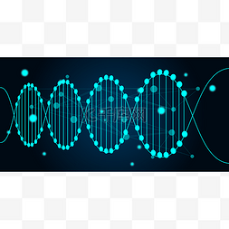 蓝色科技医疗背景图片_科技基因背景