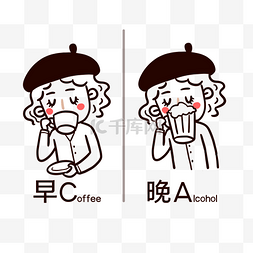 coffee咖啡图片_早C晚A表情包