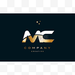 mc m c 白色黄色金金色豪华字母表