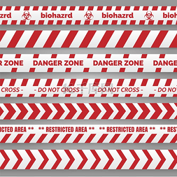 危险磁带矢量红白磁带集合危险磁