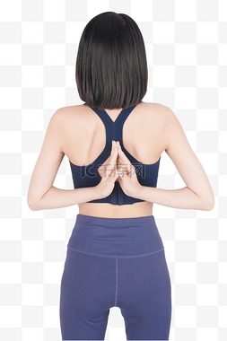 塑身衣背景图片_运动健身练瑜伽女人人像