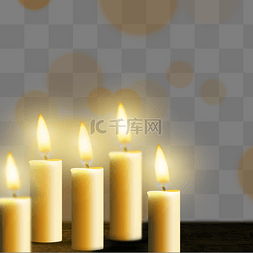燃烧的白色小蜡烛节的蜡烛