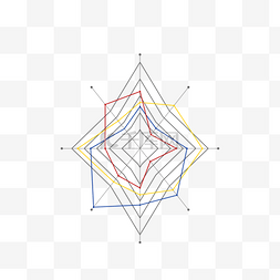 数据统计商务金融分析菱形线段雷