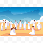 set of people in hajj pilgrimage