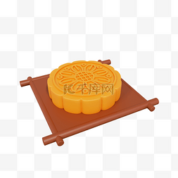 3DC4D立体中秋中秋节老式月饼