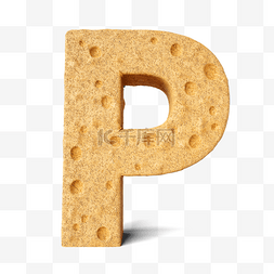 立体饼干字母p