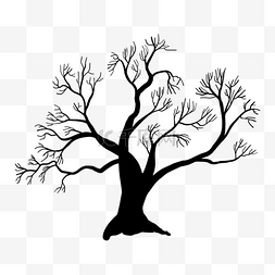 树木剪影黑色树枝