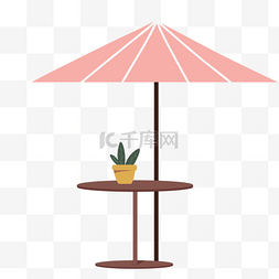 桌子太阳伞度假