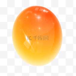 立体几何半透明通透橙色椭圆
