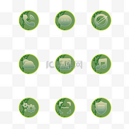 音乐logo图片_绿色端午端午节图标套图