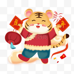 红包老虎图片_新年春节虎年欢乐老虎