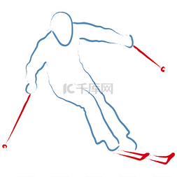 ice字图片_Stylized skier
