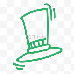 绿色圣帕特里克节涂鸦帽子
