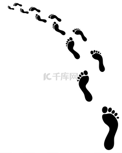 print图片_Footsteps, turn left