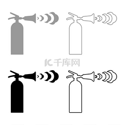 灭火器与泡沫气泡喷射一起灭火，