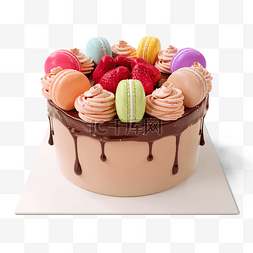 彩色马卡龙蛋糕
