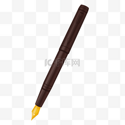彩色棕色钢笔