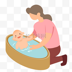 关爱护理图片_婴儿护理洗澡