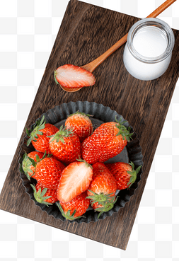 多汁草莓图片_营养鲜甜多汁红色草莓