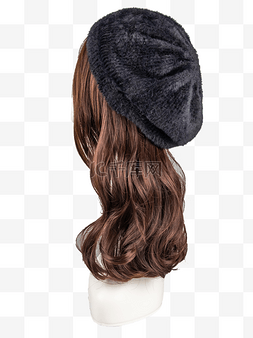 黑帽子卷发发型