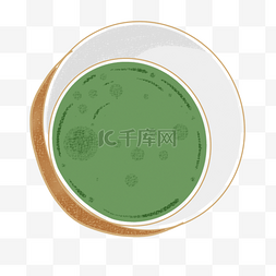 淡绿色茶汤日本茶壶和杯子