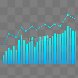 股票走势图图片_商业商务股市走势图蓝色趋势图表