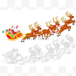 摩托古兹摩托图片_圣诞老人的雪橇