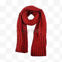 毛纺图片_红色美丽围巾
