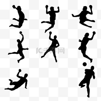 奥林匹克沙滩手球比赛剪影