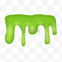 绿色水滴粘稠果冻液体
