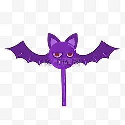 怪兽装饰图片_怪兽棒棒糖紫色蝙蝠图片节日